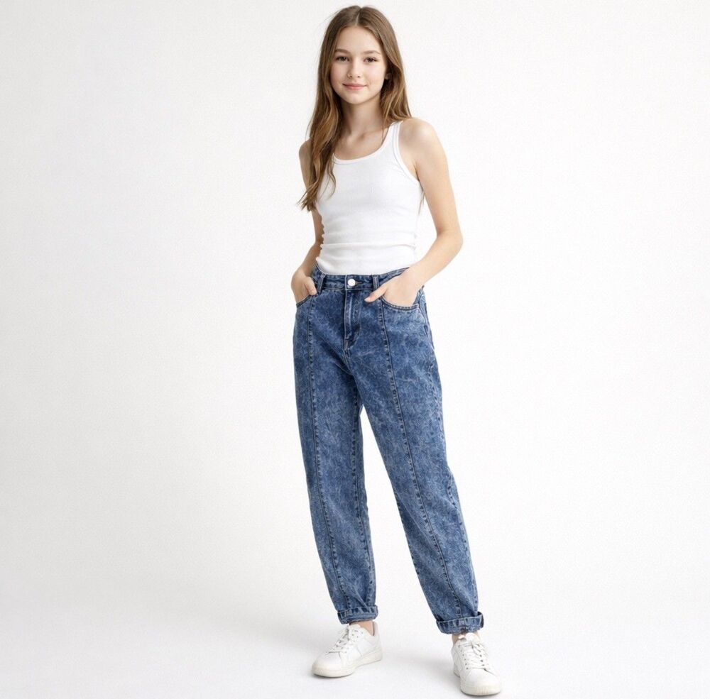 Blue Turtle Womens Jeans Size 18 Denim Acid Washed Denim Y2K